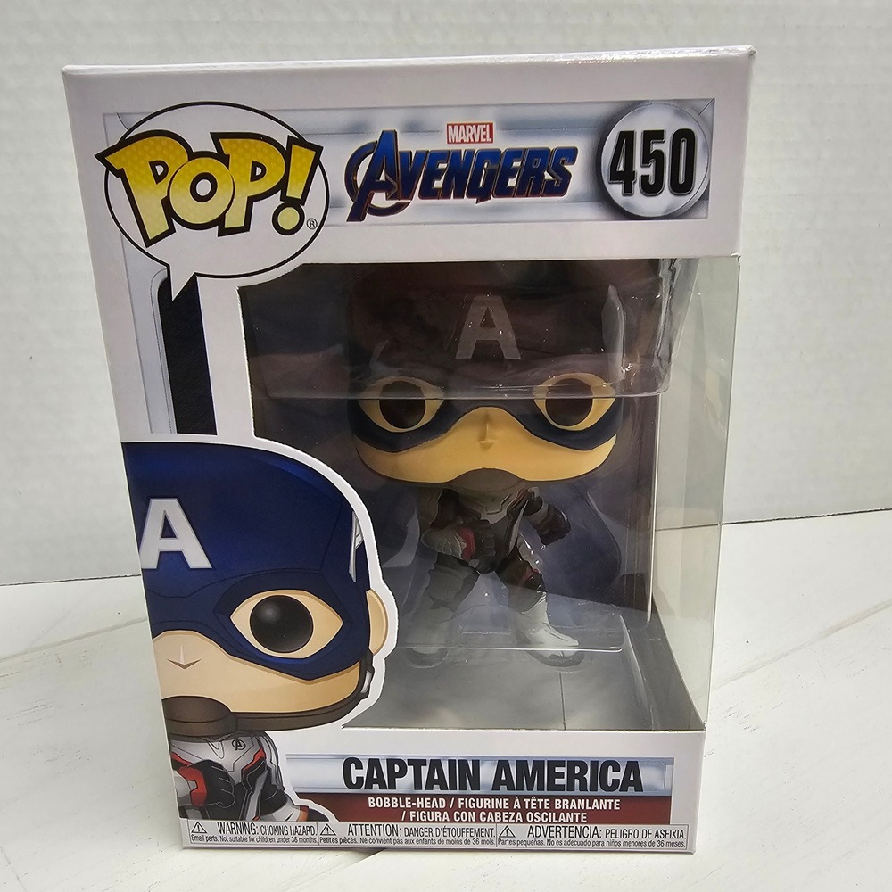 Funko Pop Marvel Avengers Endgame Captain America 450 Vinyl Bobblehead Figure